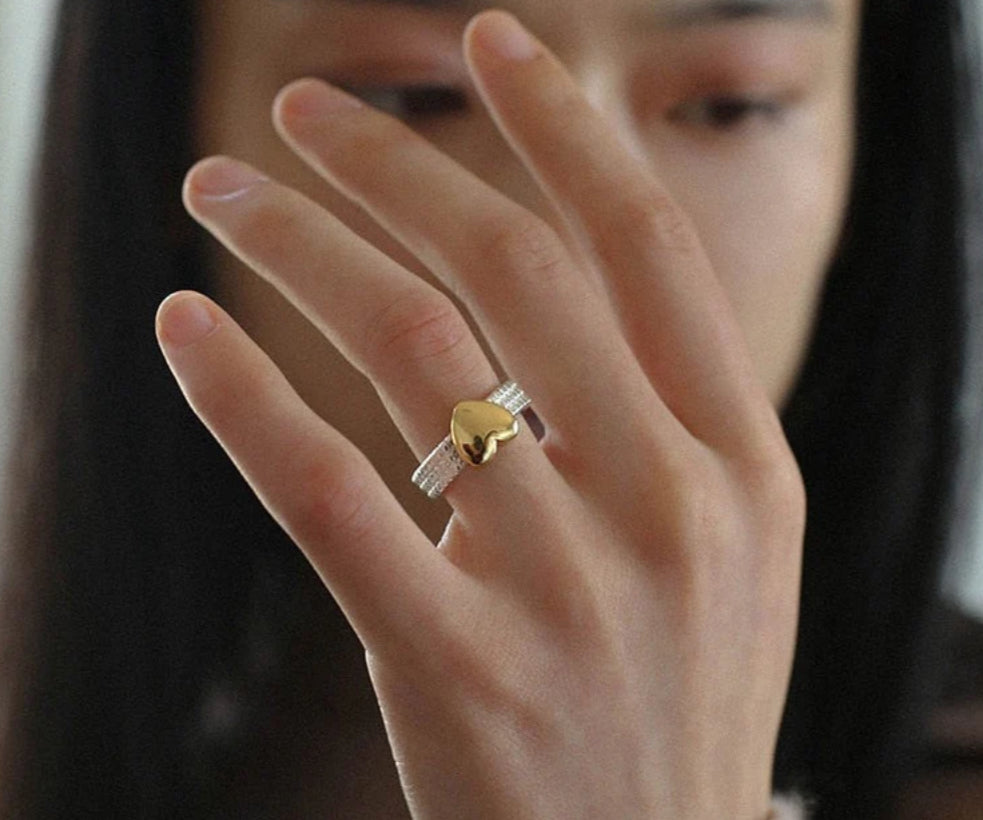 Golden Heart Ring