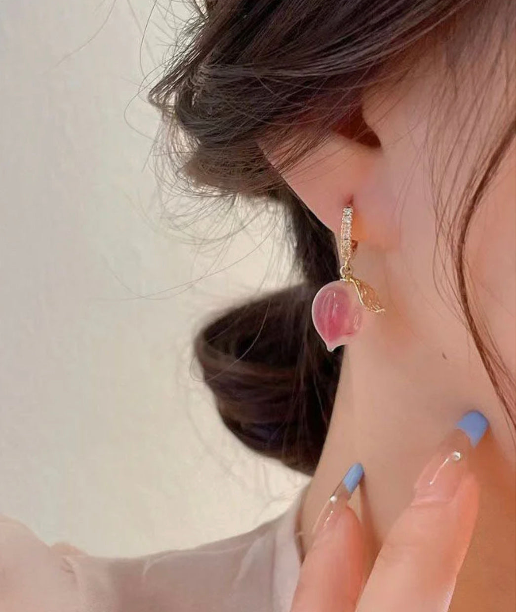 Pink Peach Earrings