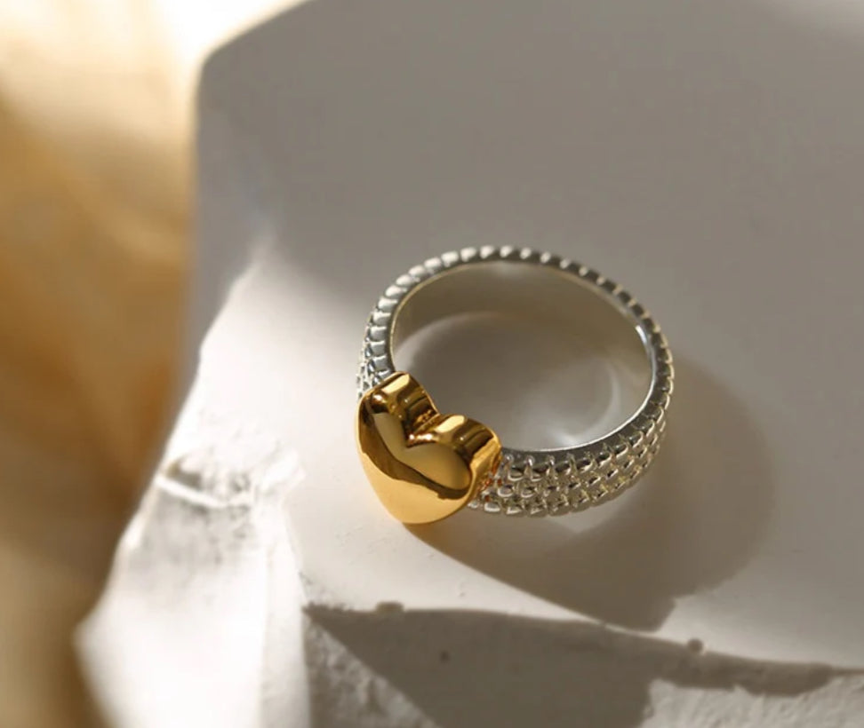 Golden Heart Ring