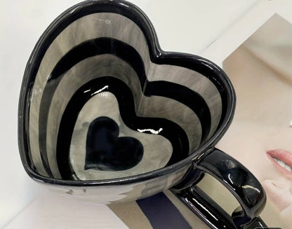 Heart Shaped Ceramic Mugs