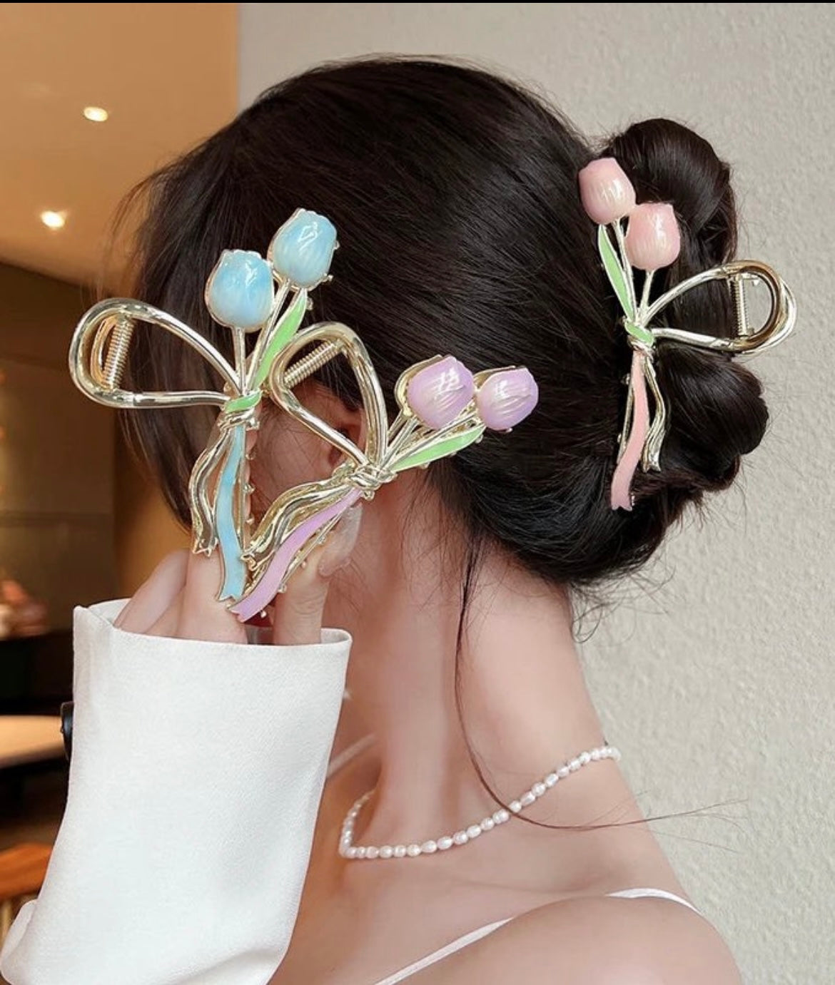 Tulip Bouquet Hair Clip