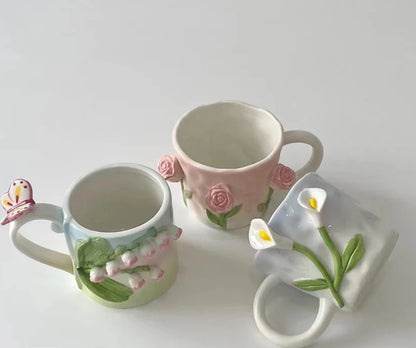 Floral Ceramic Mugs