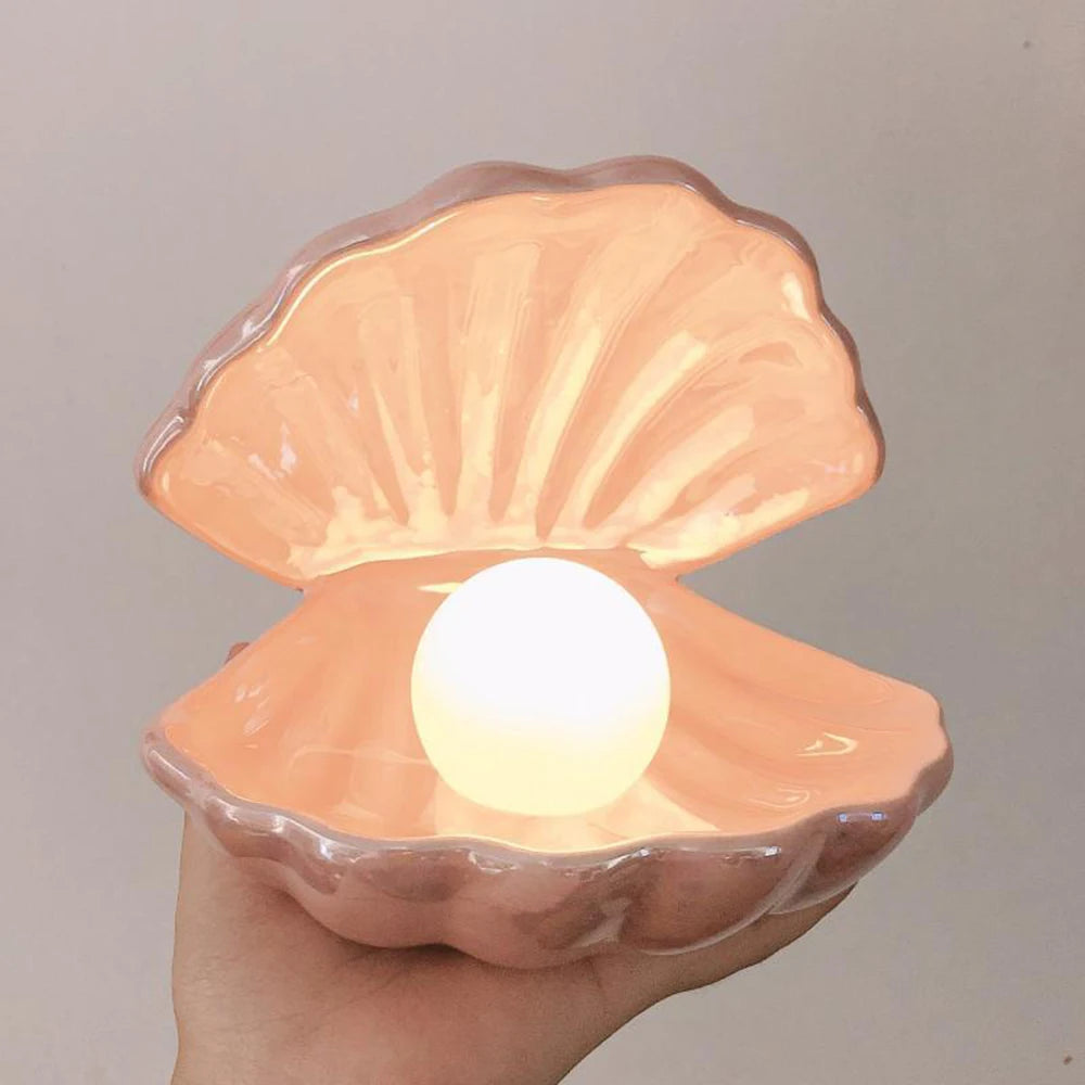 Shell and Pearl Lamp