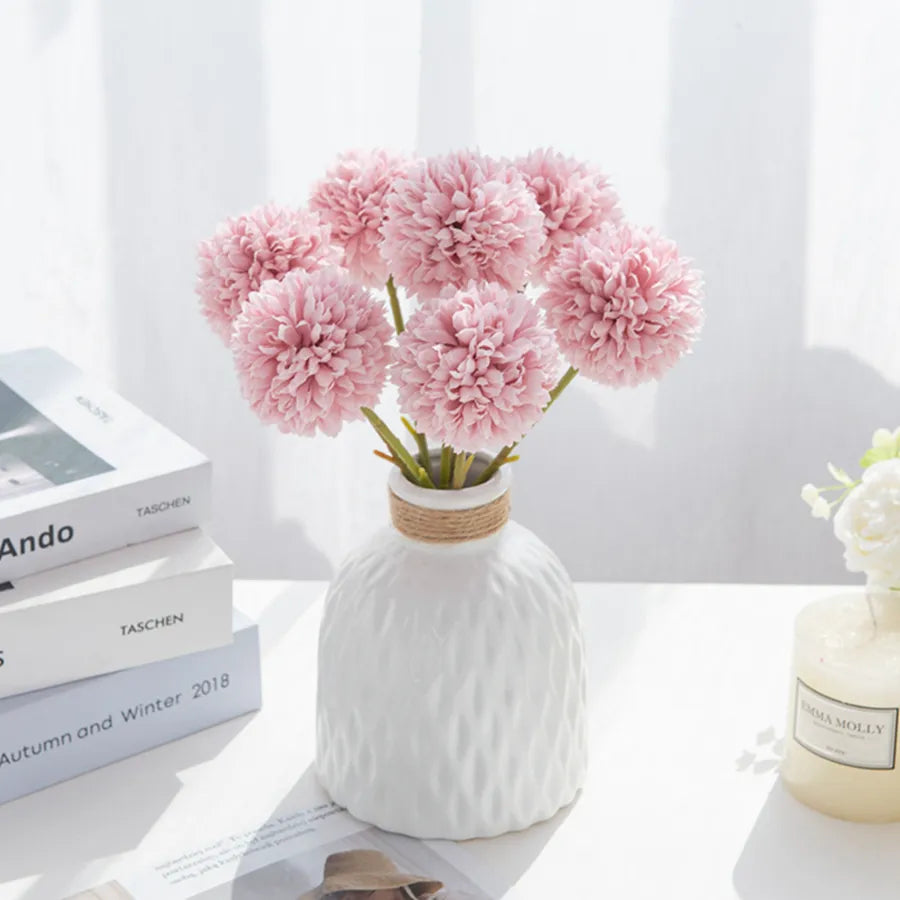 Silk Ball Chrysanthemum Flowers