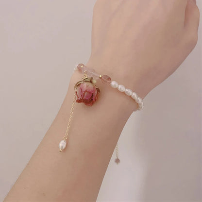 Pink Rose Bracelet