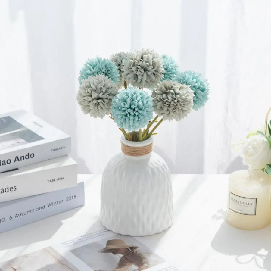 Silk Ball Chrysanthemum Flowers