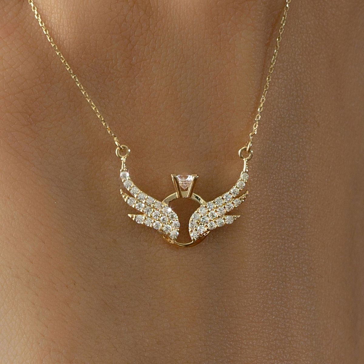 Silver Angel Wings Necklace