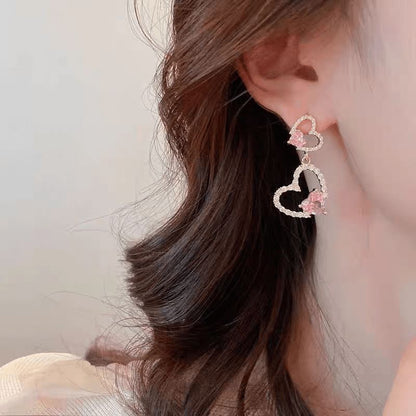 Hearts Pink Earrings