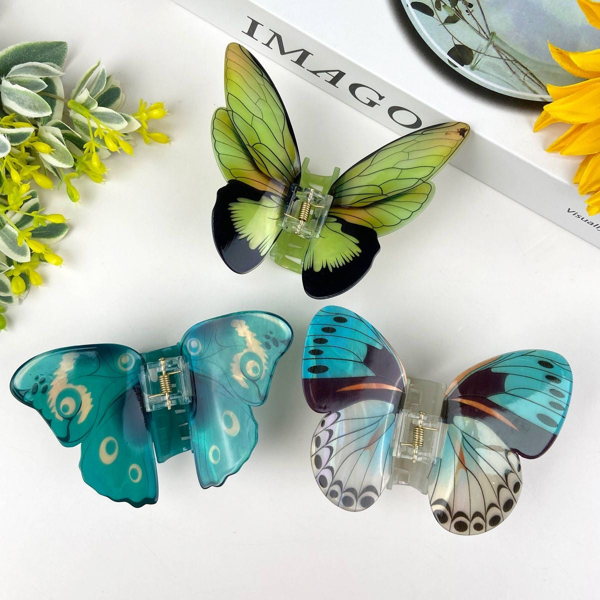 Painted Lady Butterfly Hair clips