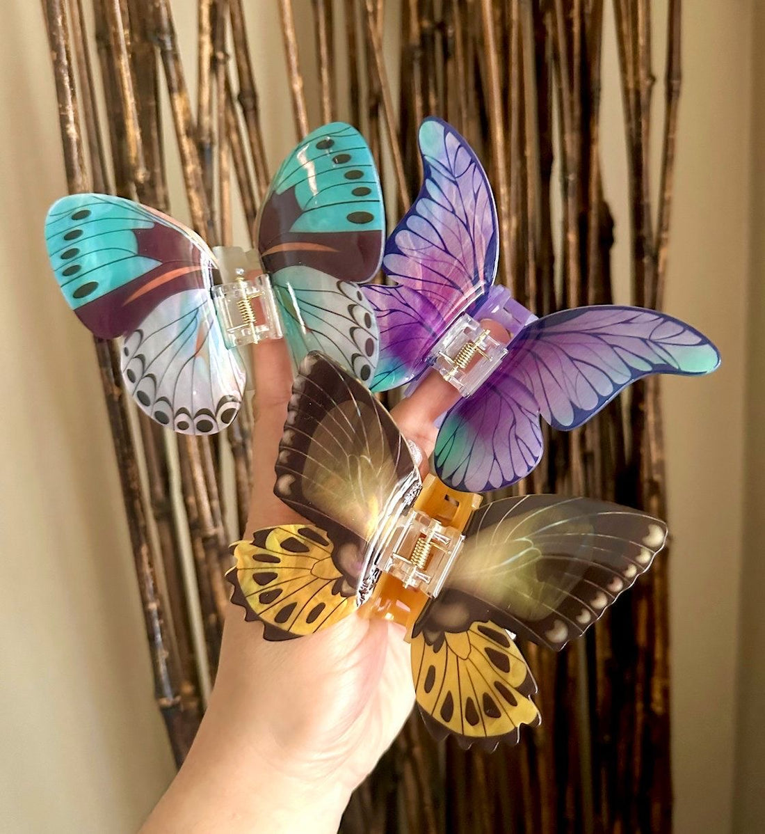 Painted Lady Butterfly Hair clips