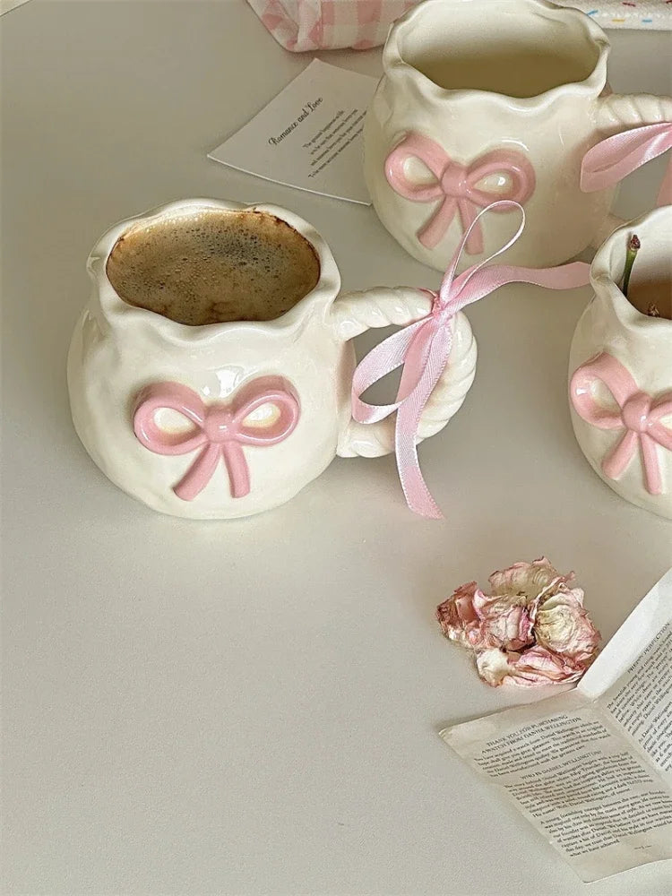 Pink Bow Ceramic Mug