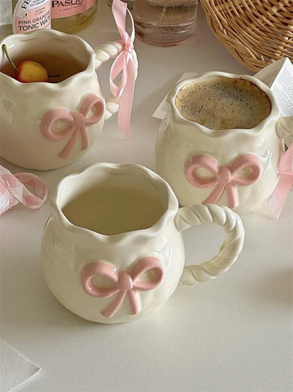 Pink Bow Ceramic Mug