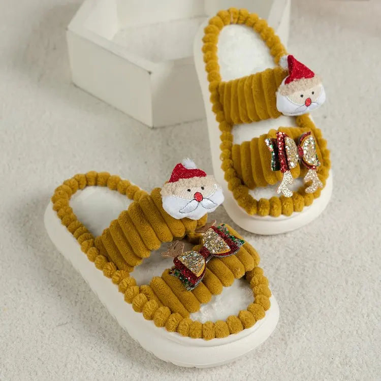 Cute Santa Fur Slippers