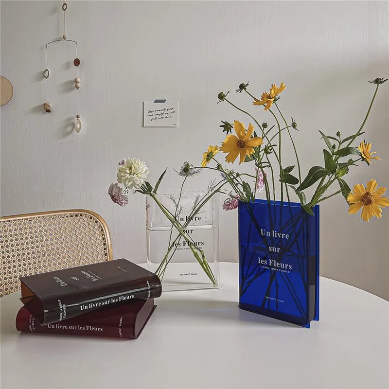 Acrylic Book Shaped Vase