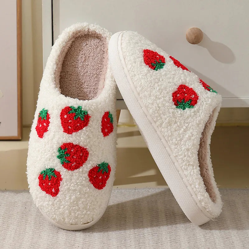 Strawberry Cotton Slippers