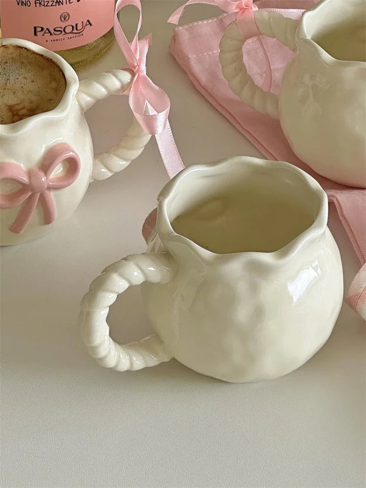 Pink Bow Ceramic Mug