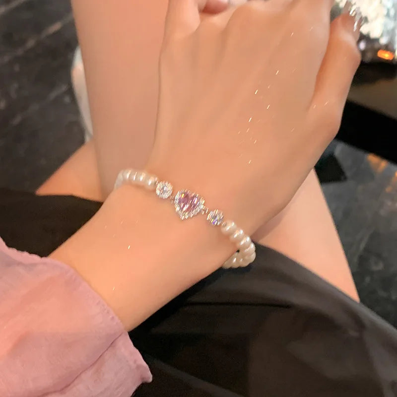 Pink Love Pearl Bracelet