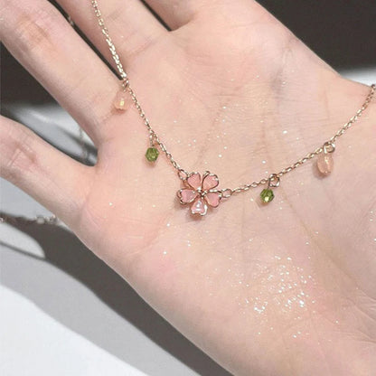 Pink Cherry Blossom Necklace