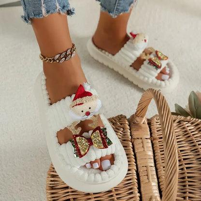 Cute Santa Fur Slippers