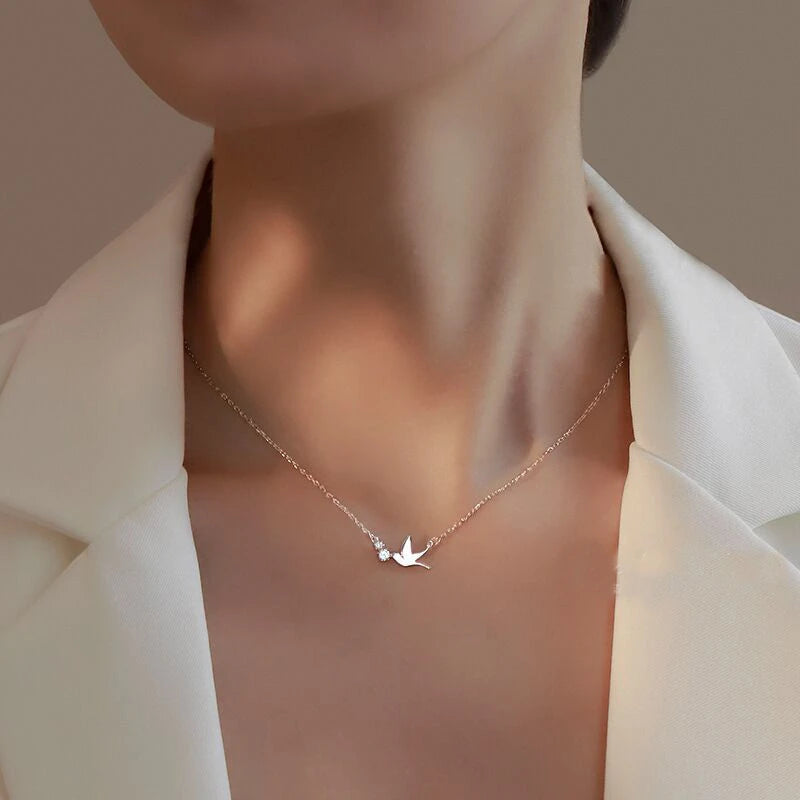 Silver Dove Necklace