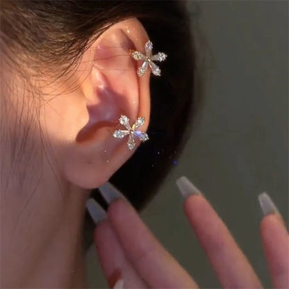 Crystal Flower Ear clip