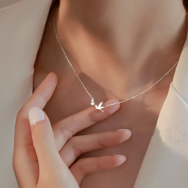 Silver Dove Necklace