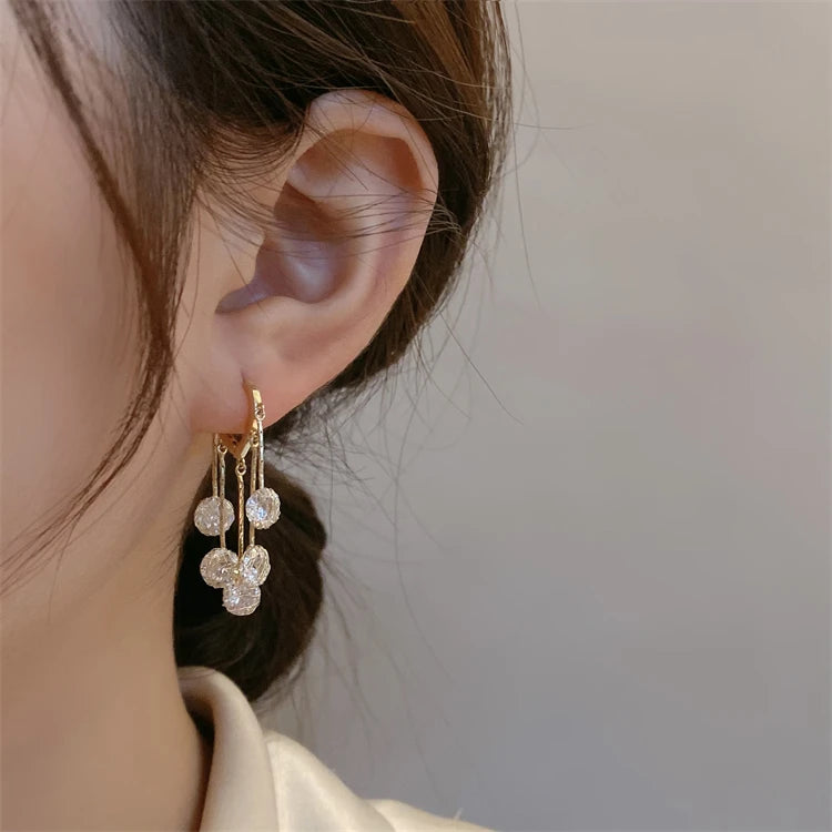 Crystal Tassel Earrings