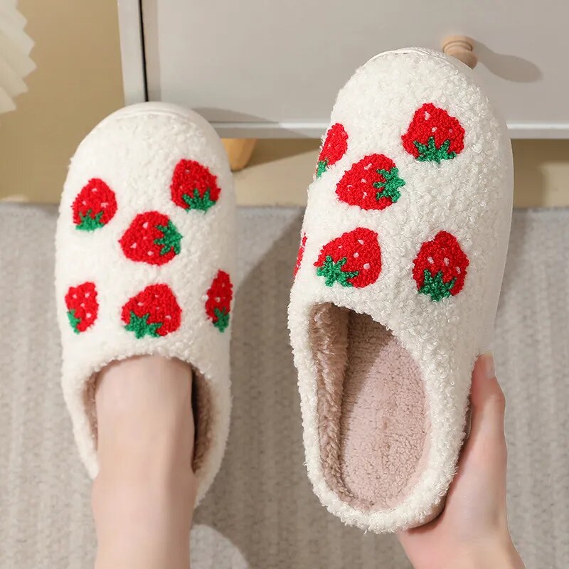 Strawberry Cotton Slippers