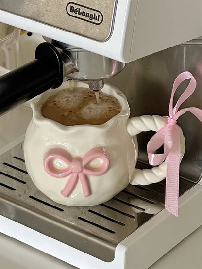 Pink Bow Ceramic Mug