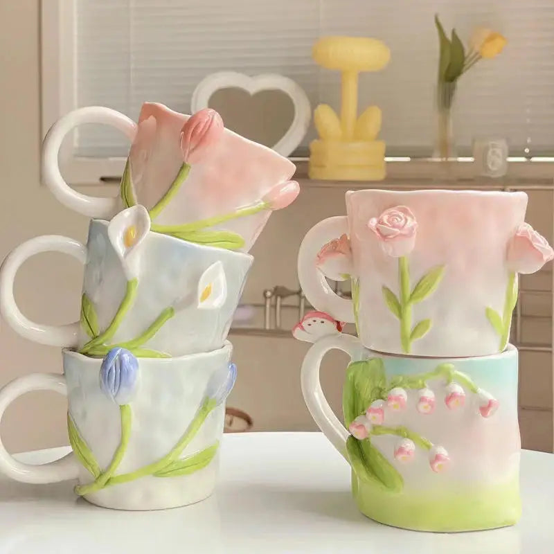 Floral Ceramic Mugs