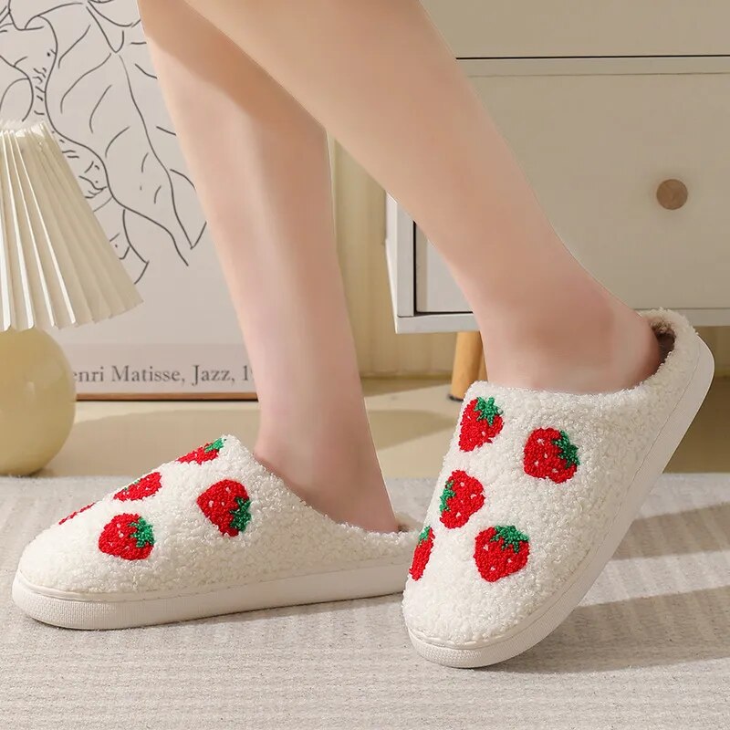 Strawberry Cotton Slippers