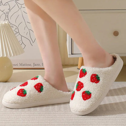 Strawberry Cotton Slippers