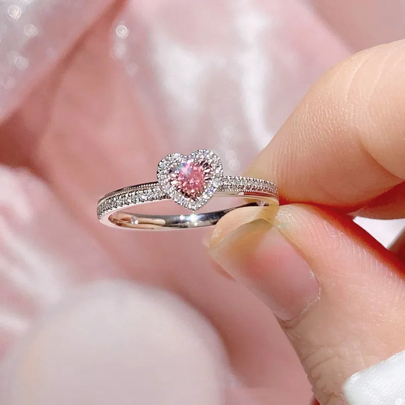 Pink mini Heart Ring