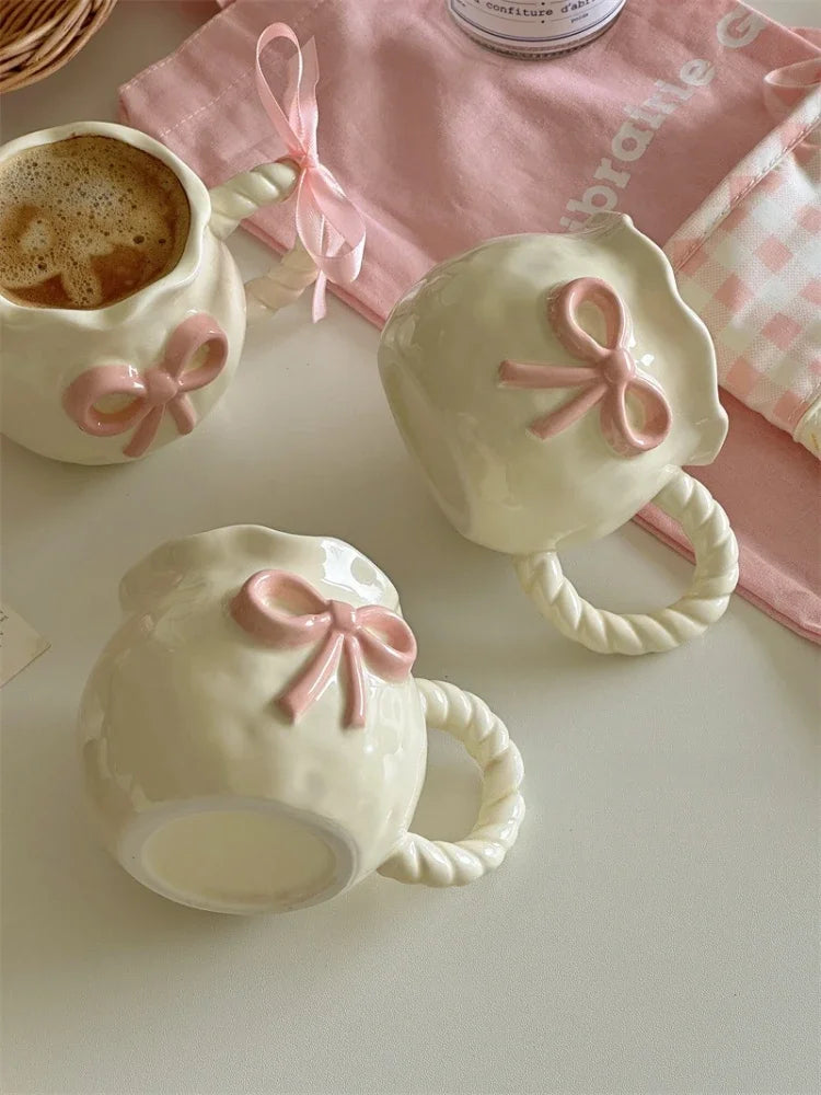 Pink Bow Ceramic Mug