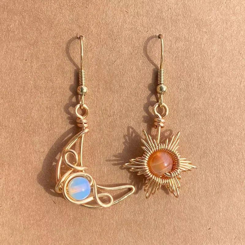 Bohemian Sun &amp; Moon Earrings