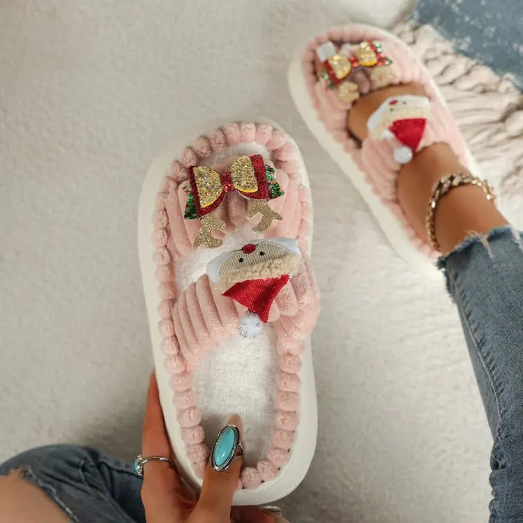 Cute Santa Fur Slippers