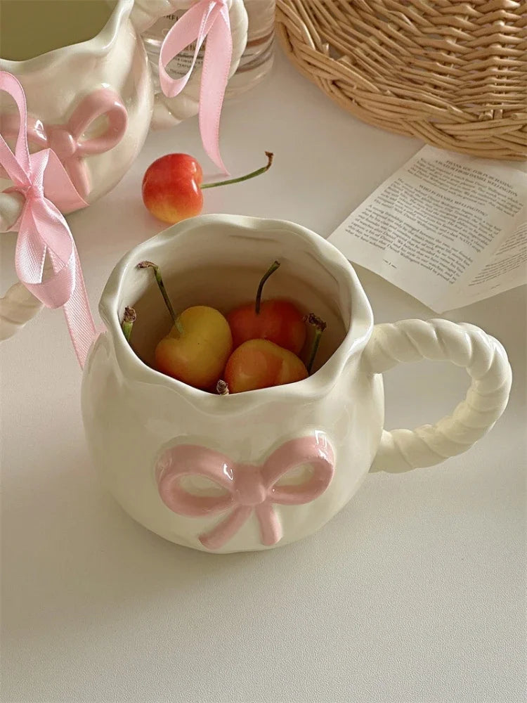 Pink Bow Ceramic Mug