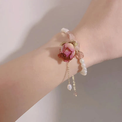 Pink Rose Bracelet