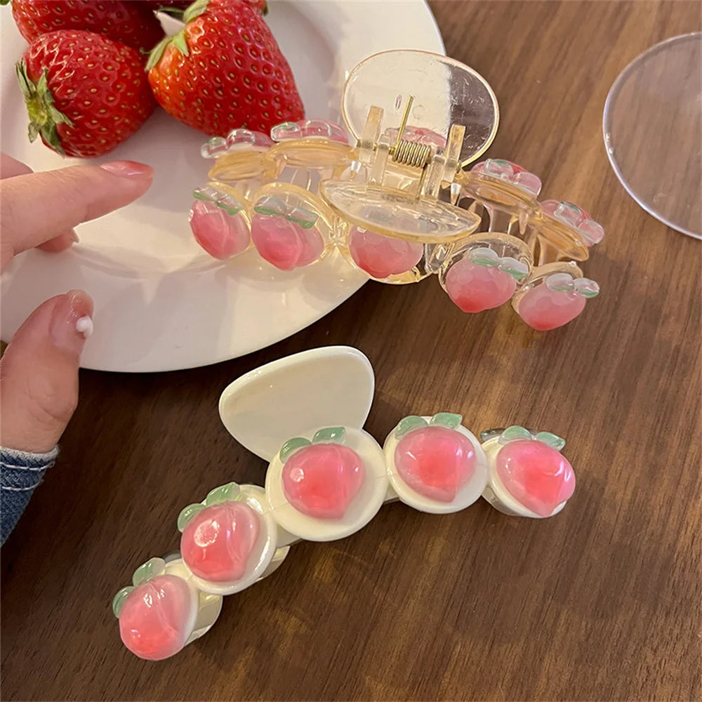 Pink Peach Hair Clips