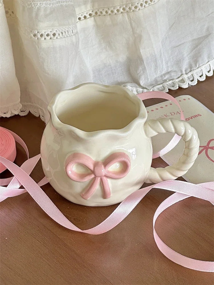 Pink Bow Ceramic Mug