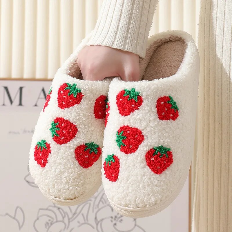 Strawberry Cotton Slippers