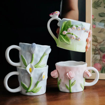 Floral Ceramic Mugs