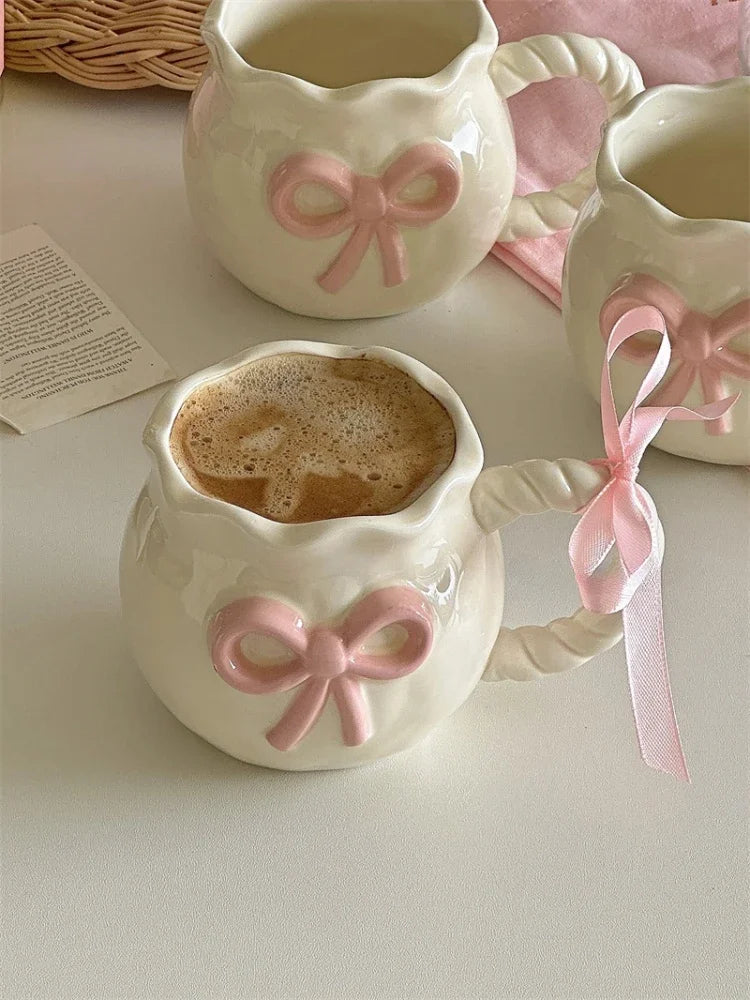 Pink Bow Ceramic Mug