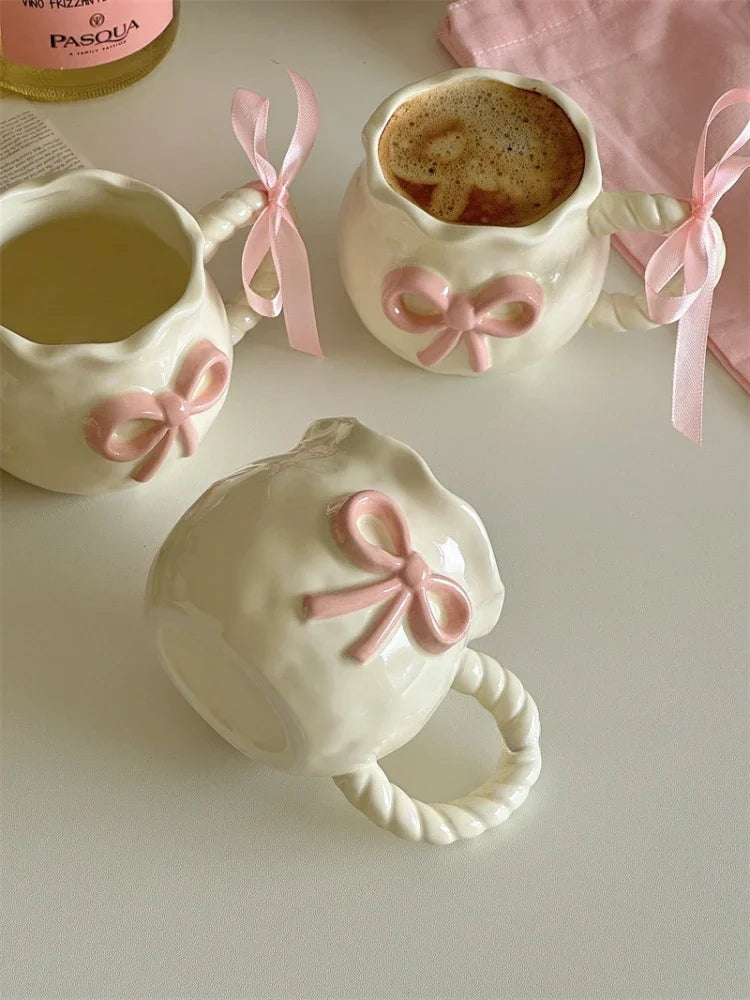 Pink Bow Ceramic Mug