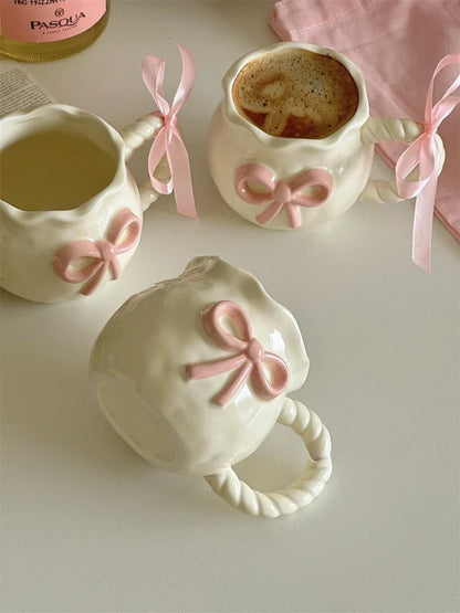 Pink Bow Ceramic Mug