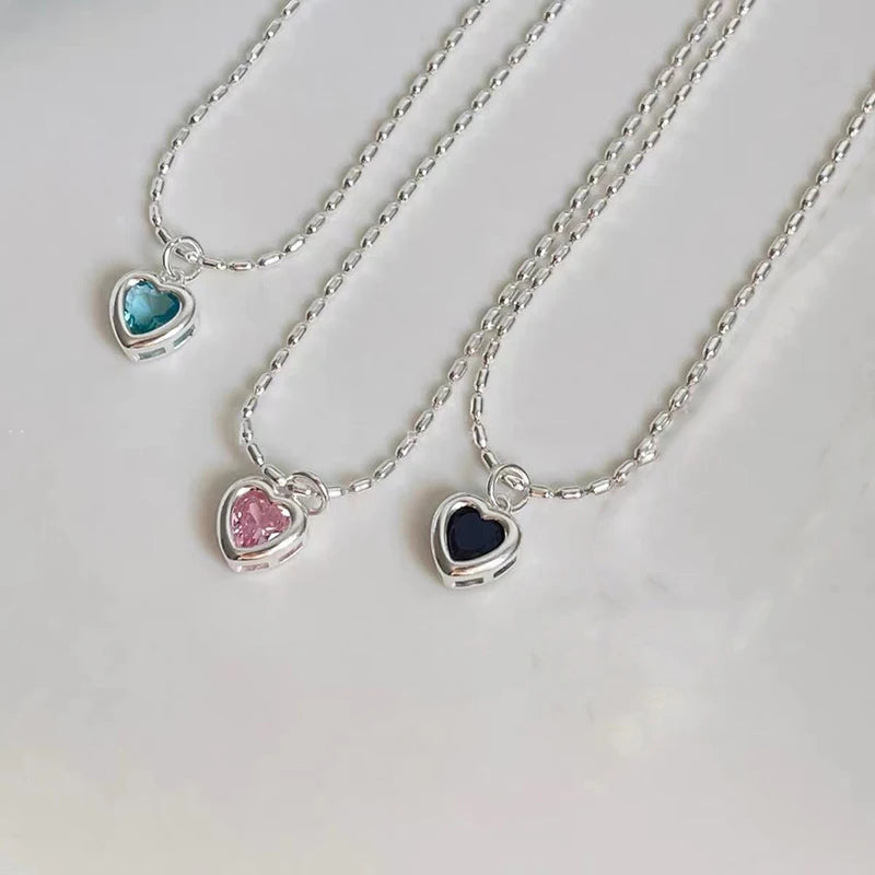 Colorful Heart Pendant Necklace