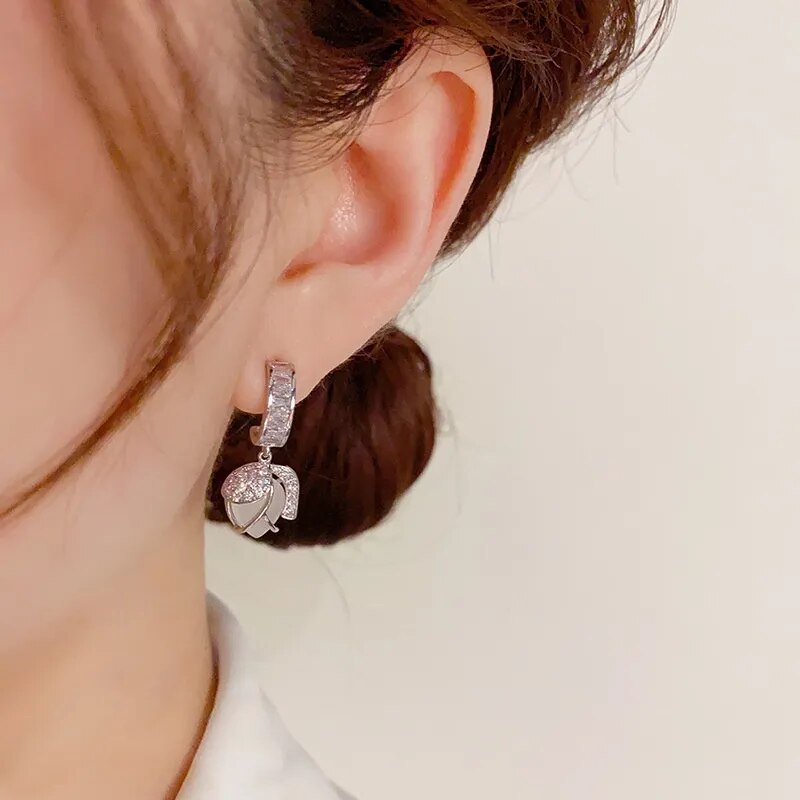 Crystal Tulip Earrings