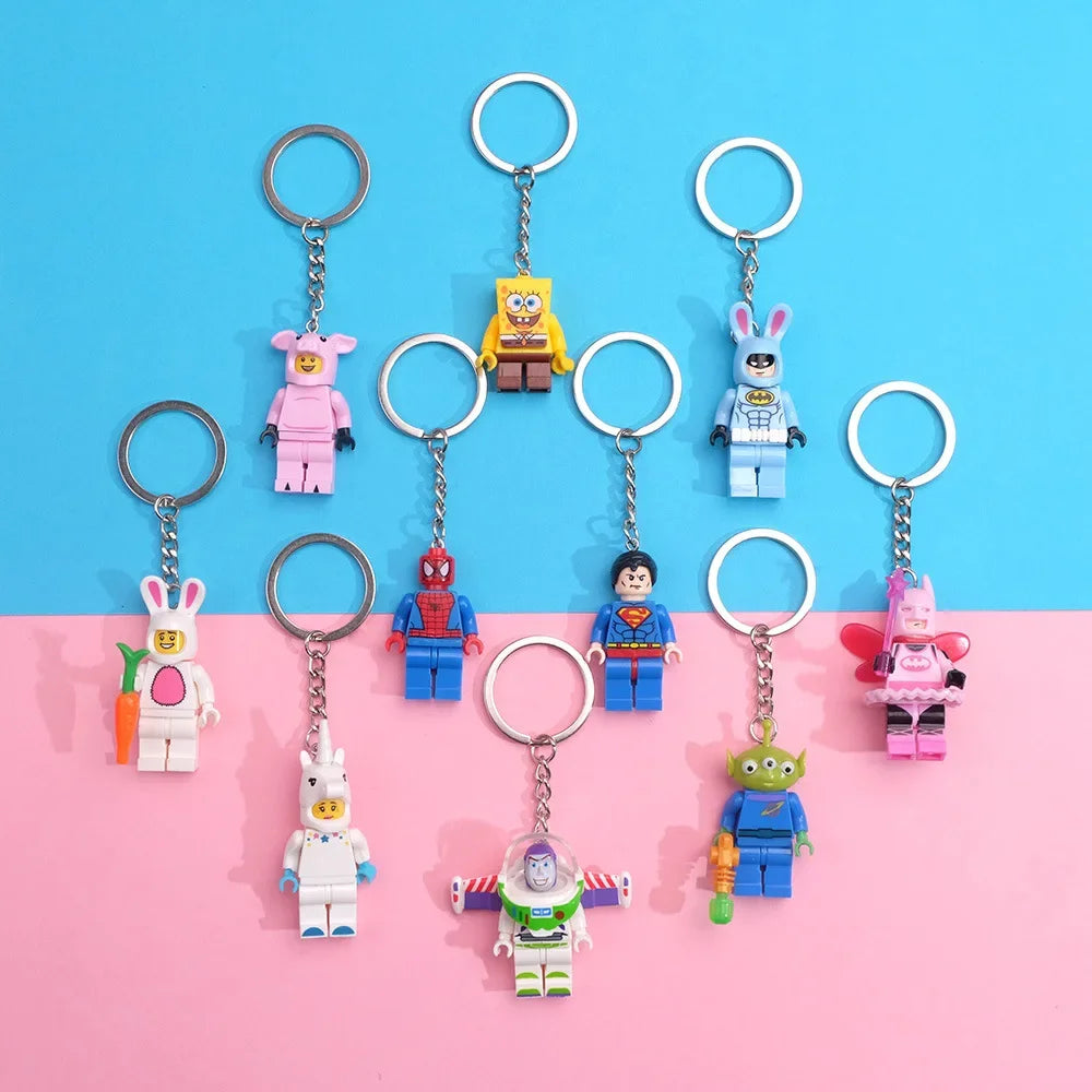 Superheroes Lego Keychains