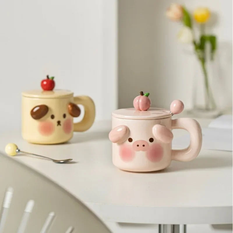 Puppy and Pig Mugs